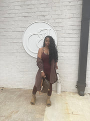 Slay Essentials Jumpsuit Set ( Chocolate)