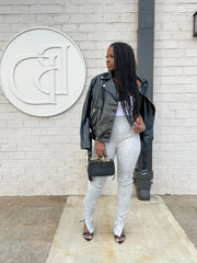 Vegan Leather Oversized Jacket