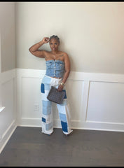 Denim Button up Corset