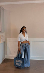 Denim Palazzo Pants