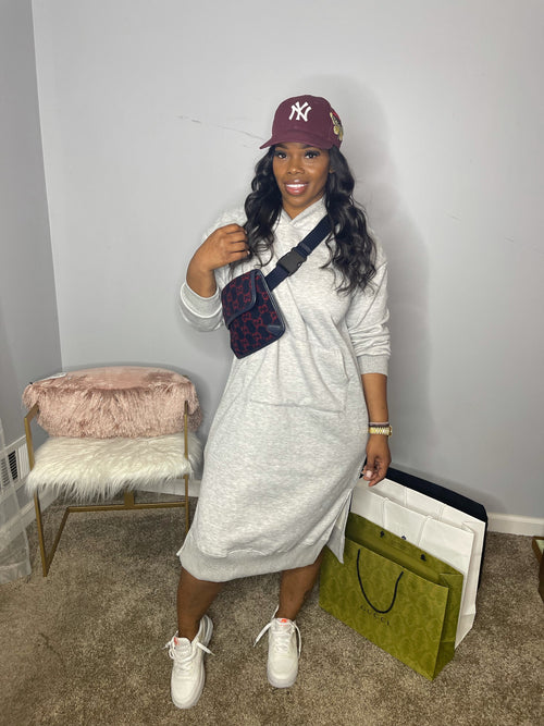 Heather Gray hoodie Dress