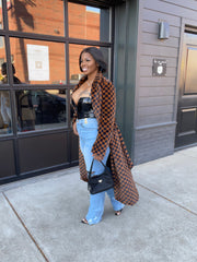 Damier Faux Coat