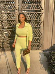 3 piece Button down Crop Set