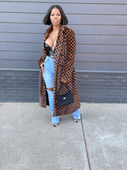 Damier Faux Coat