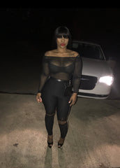 Suede slit knee leggings
