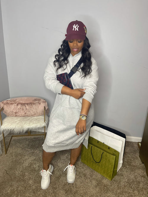 Heather Gray hoodie Dress
