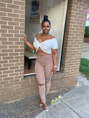 Slit knee leggings