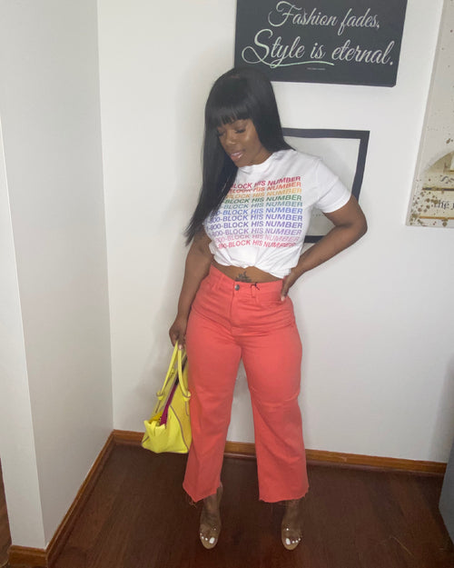 High waisted wide leg jeans