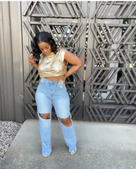 Ripped High Waist