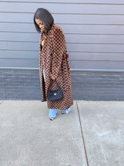 Damier Faux Coat