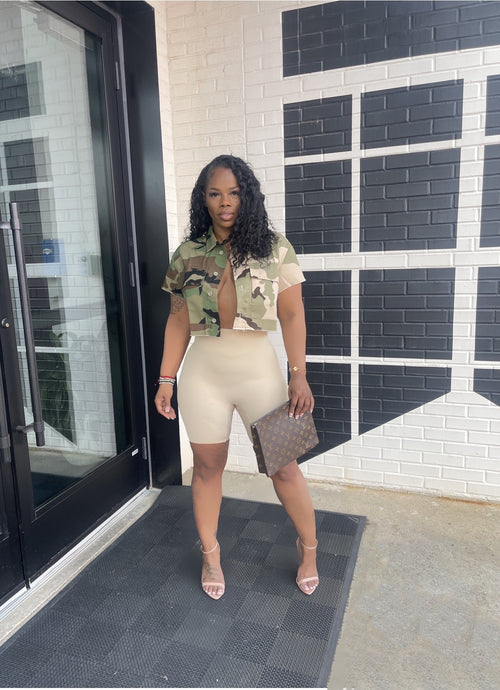 Camo Crop Shirt