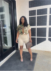 Camo Crop Shirt